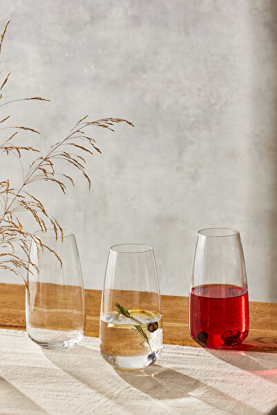 Emsan Set of 3 Evelyn Crystal Glasses 550 ml