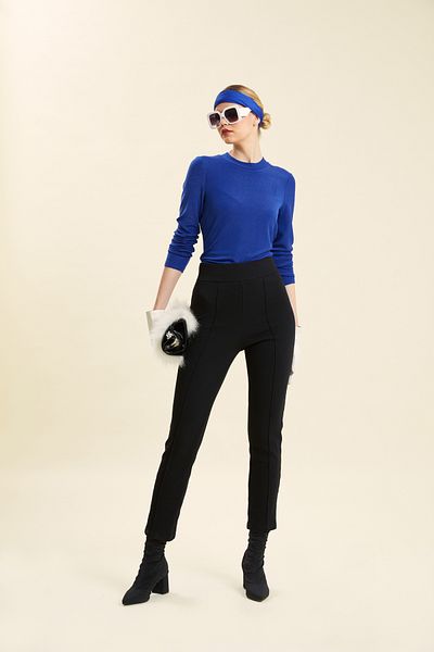 VERDA Comfortable Cut Cotton Trousers