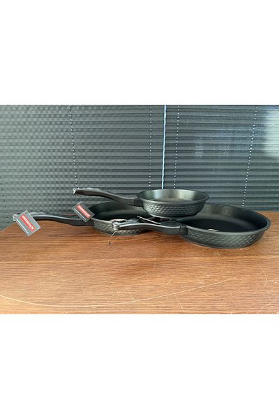 Kahramanlar Motto Cast Iron 3-Piece Pan Set 20-24-26cm
