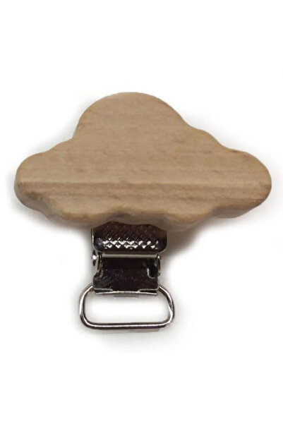 Asel Hobi Tasarım Figürlü Ahşap Emzik Klipsi Bulut