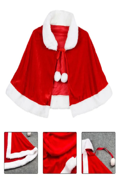 DilekKostüm Різдвяний плащ з капюшоном для дівчинки, унісекс