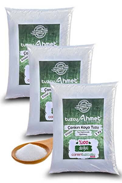 Tuzcu Ahmet 3 Kg Kristal Çankırı Kaya Tuzu - Taş Değirmende Öğütülmüş