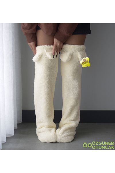 Canestar Plush Socks Welsoft Above Knee Room Socks Winter Sleeping Socks Foot Warmer Long Socks Plush Socks1