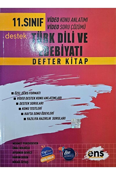 Ens Yayınları ENS YAYINLARI 11. SINIF DESTEK TÜRK DİLİ VE EDEBİYATI DEFTER SO...