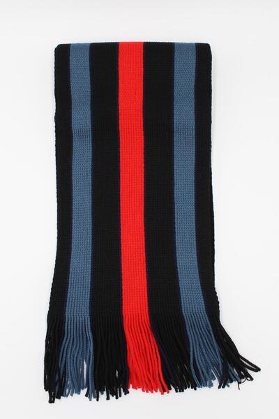 toptanhanem Трикотажний чоловічий шарф у смужку