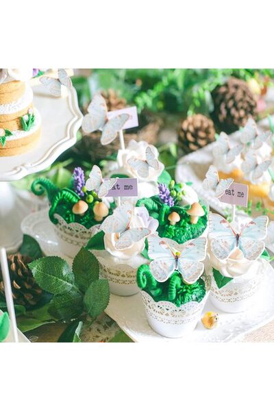 hediyehobihersey Ready Cut Edible Butterflies Print on Sugar Paper,Edible Print Butterfly (CHOOSE MODEL)