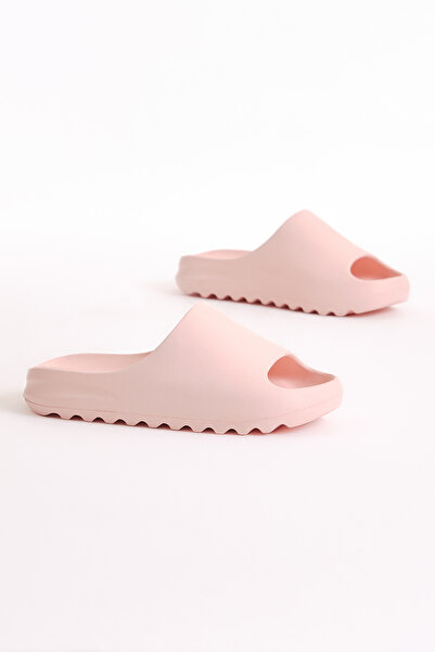 Tonny Black Unisex Salmon Comfortable Fit Flat Model Open Front Eva Slippers