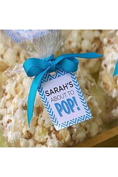Dekals 50 Adet 20x30 Patlamış Mısır Poşeti Popcorn Paketi (Mısır, Cips Poşeti )
