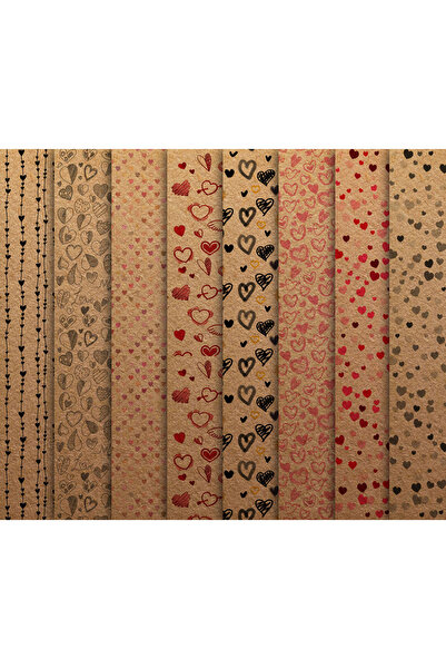 TELLGRAF Kraft Görünümlü Hediye Paketi Kağıdı (35x50 cm 8 Adet)