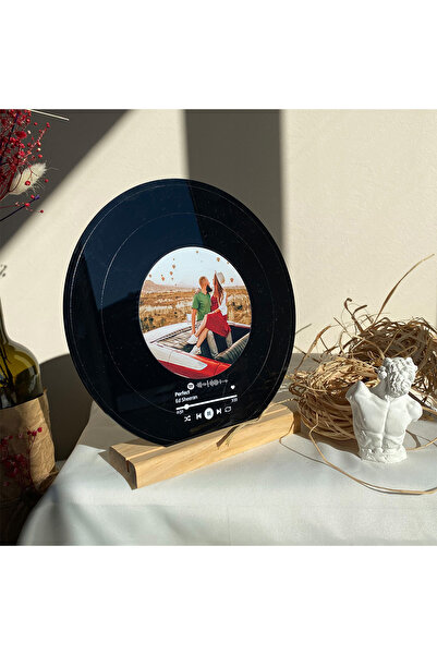 Kaya Baskı Spotify Barkodlu Plak Kişiye Özel , Sevgiliye Hediye Arkadaşa Hedi...