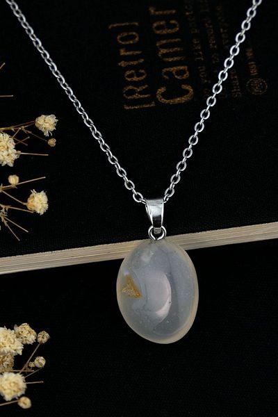 Tesbih Atölyesi Certified Timbil Model Agate Stone Necklace