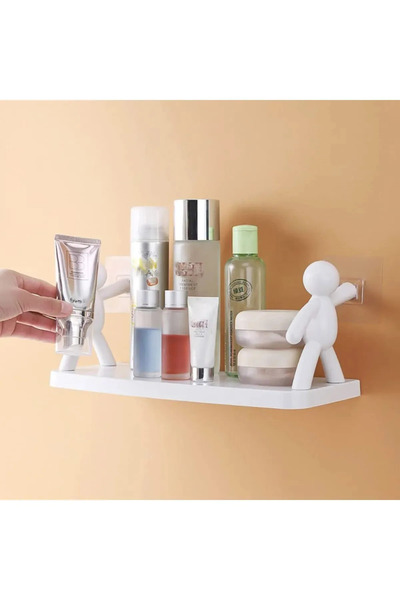 Seram Collection 2 ADET Kendinden Yapışkanlı Craft Banyo Rafı Tarz Baharatlık Rafı Organizer Düzenleyici