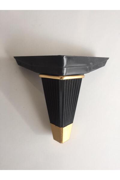 MİSLİNE Altuntaş 15cm Yıldız Ayak Plastik Siyah Altın Desenli (1 Adet)