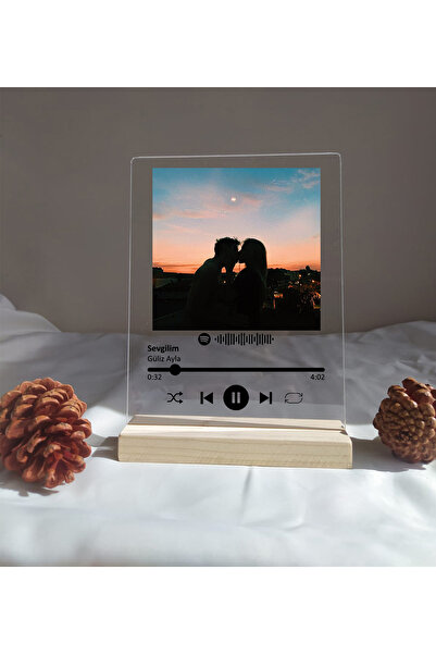 Kaya Baskı Spotify Barkodlu Plak Kişiye Özel , Sevgiliye Hediye Arkadaşa Hedi...