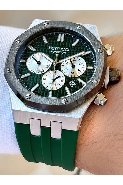 Ferrucci Function Function Silicone Cord Men's Wristwatch