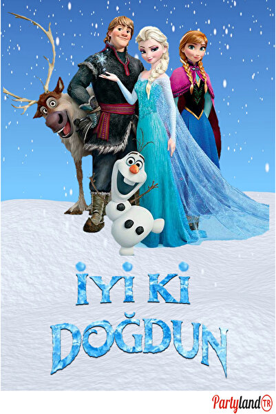 PartylandTR FROZEN KARLAR ÜLKESİ 33*48 cm Doğum Günü Karton Poster