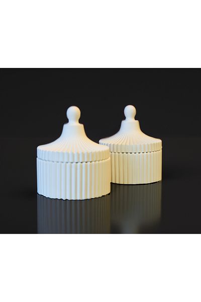 Duko Home Decorative White Jewelry Box Set of 2