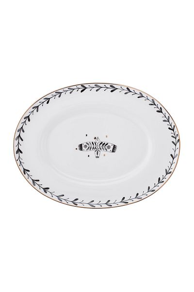Emsan Artisan Bird Fine Bone Boat Plate 25 cm