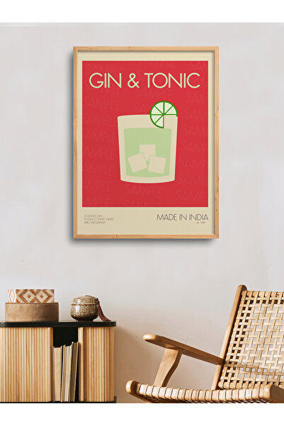 HOMEPACK Çerçeveli Tekli Tablo Kokteyl Serisi Modern Poster Tablo TK/133