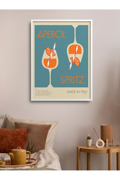HOMEPACK Pictură unică înrămată Cocktail Series Modern Poster Painting TK/135