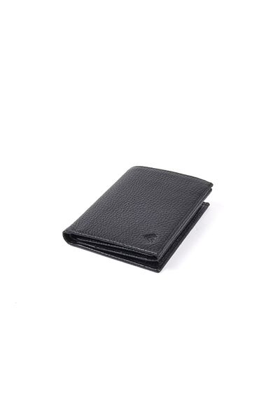 Eminsa Men's Black Genuine Leather Wallet 1009