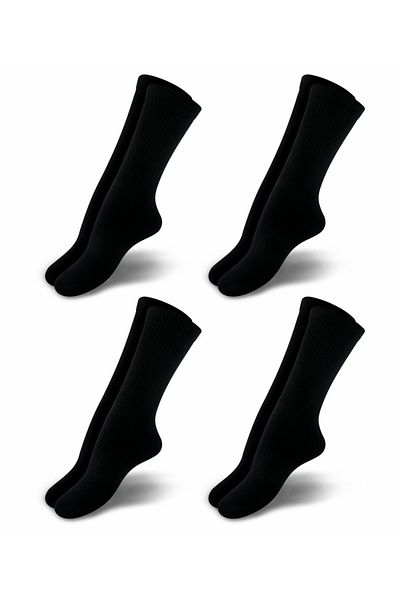 DAYCO Șosete sport premium cu talpă de prosop de culoare neagră-4528-SYH-35-38
