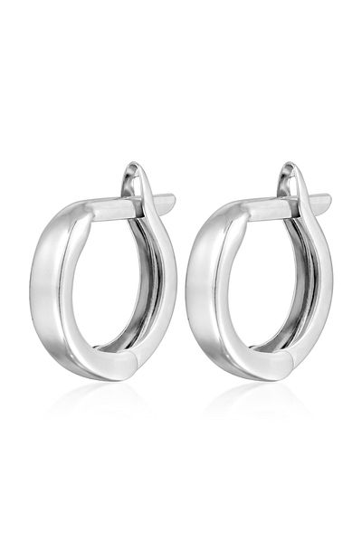 ELLI Ohrringe Creoeln Mini Basic Zeitlos 375er Weißgold