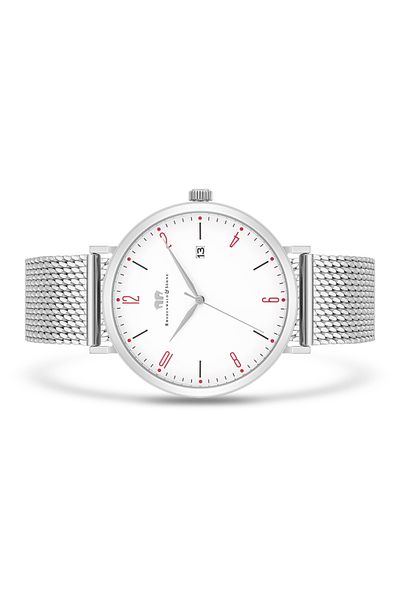 Rhodenwald & Söhne Quarzuhr Herren Quarzuhr silber Edelstahl silber