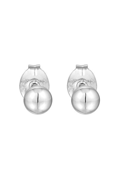 ELLI Ohrringe Ohrstecker Kugel Kugel 4 mm 375er Weißgold