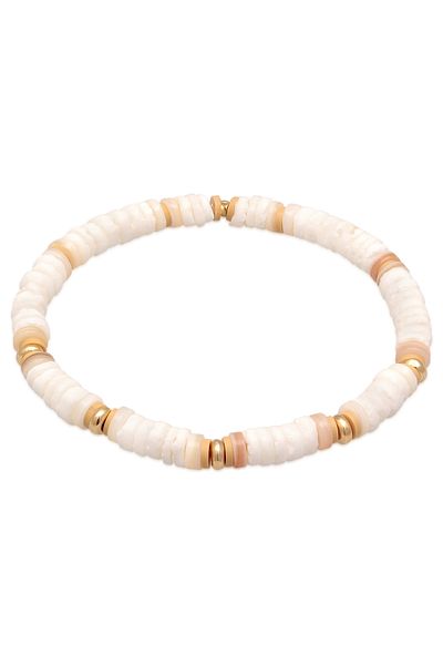 ELLI Armband Heishi Beads Surfer Beach Style 925 Silber