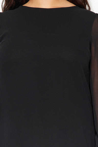 Trendyol Curve TBBSS22EL2002 Model černé mini tkané šaty