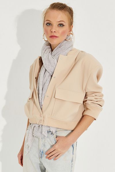 Cool & Sexy Γυναικείο Vanilla Bomber Jacket QRS8375