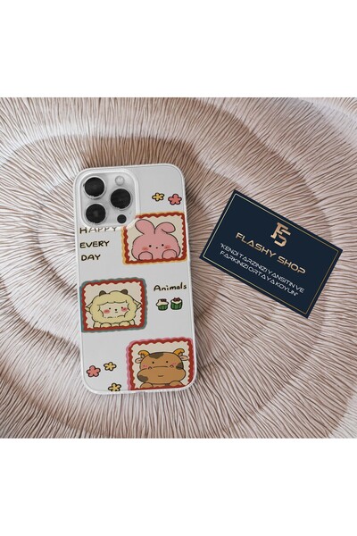 Transparent Case with Realme C55 Compatible Sweet Animal Design