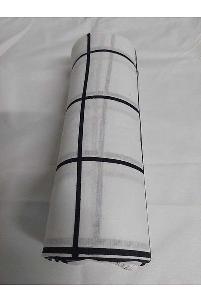 DENİZLİ ÇEYİZ Single Elastic Fitted Sheet Set Square Pattern