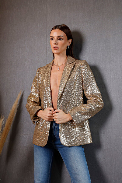 aylin yılmaz Lucca Gold Şık Payet Ceket