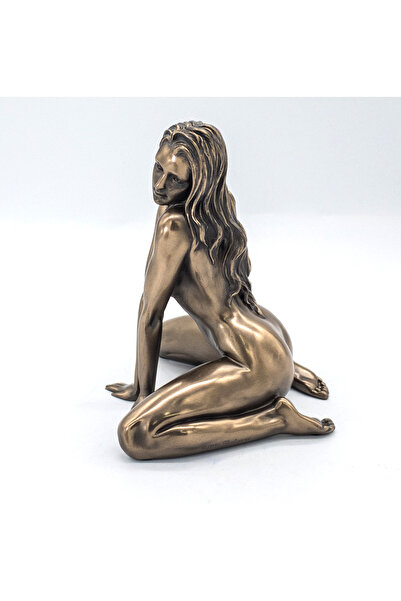 maketistan Veronese Kadın Figürü, Bronz El Boyaması, Dekoratif Heykel 11x10x1...