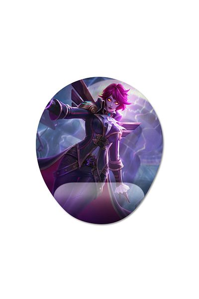Pixxa Mobile Legends - موديل لوحة ماوس يدعم المعصم من Eudora - 2 بيضاوي