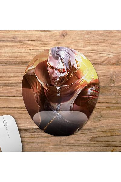 Pixxa Mobile Legends - موديل لوحة ماوس Granger مع مسند للمعصم - 3 بيضاوي
