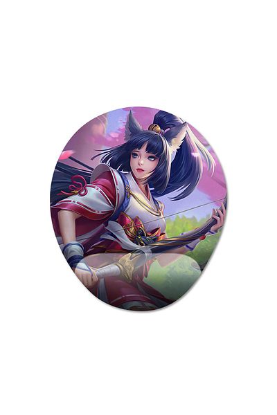 Pixxa Mobile Legends - موديل لوحة ماوس Miya مع دعم للمعصم - 4 بيضاوي