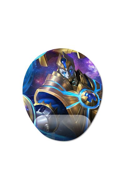 Pixxa Mobile Legends - موديل لوحة ماوس مع دعم للمعصم من Estes - 4 بيضاوي