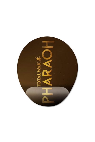 Pixxa Total War: موديل لوحة ماوس PHARAOH مع مسند للمعصم - 3 بيضاوي