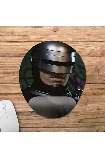 Pixxa RoboCop: موديل لوحة ماوس بمساعدة المعصم من Rogue City - 3 بيضاوي