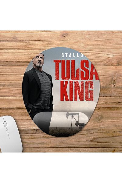 Pixxa موديل لوحة ماوس مع مسند للمعصم من Tulsa King - 1 بيضاوي