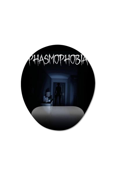 Pixxa موديل لوحة ماوس Phasmophobia مع مسند للمعصم - 1 بيضاوي