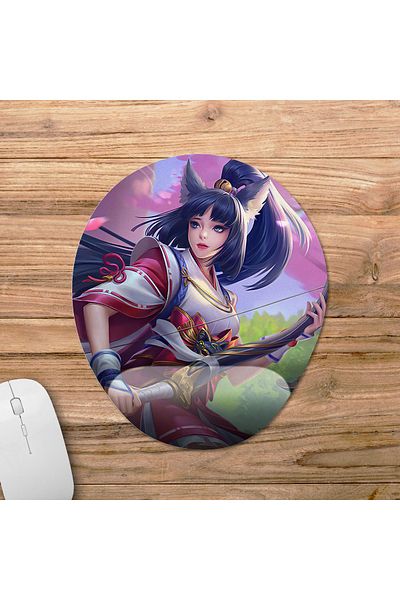 Pixxa Mobile Legends - موديل لوحة ماوس Miya مع دعم للمعصم - 4 بيضاوي
