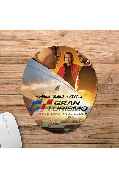 Pixxa Gran Turismo - موديل لوحة ماوس مع دعم للمعصم - 2 بيضاوي