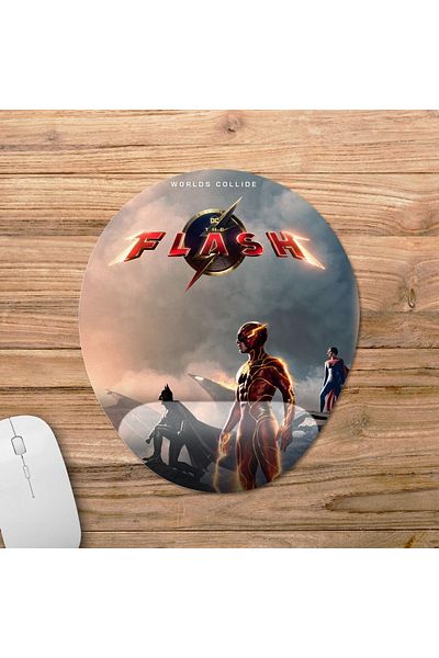 Pixxa The Flash - موديل لوحة ماوس تدعم المعصم - 1 بيضاوي