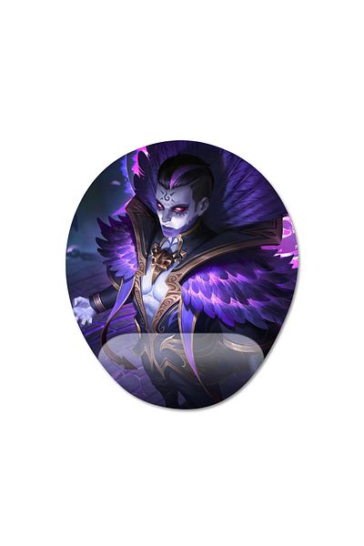 Pixxa Mobile Legends - موديل لوحة ماوس مع دعم للمعصم - 2 بيضاوي
