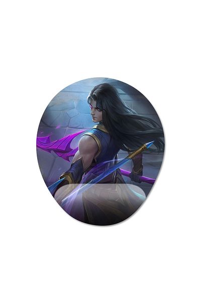 Pixxa Mobile Legends - موديل لوحة ماوس Arlott مع دعم للمعصم - 2 بيضاوي