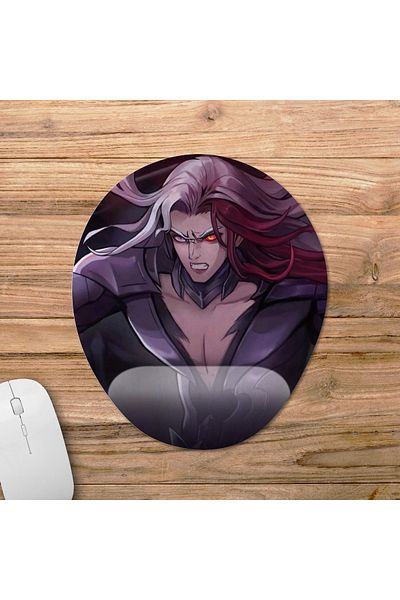 Pixxa Mobile Legends - موديل لوحة ماوس Arlott مع دعم للمعصم - 4 بيضاوي